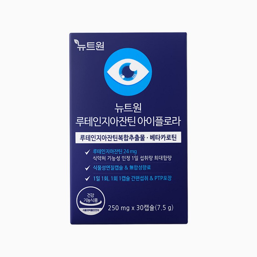 뉴트원 루테인지아잔틴 아이플로라 베타카로틴 눈건강 30캡슐, 1개