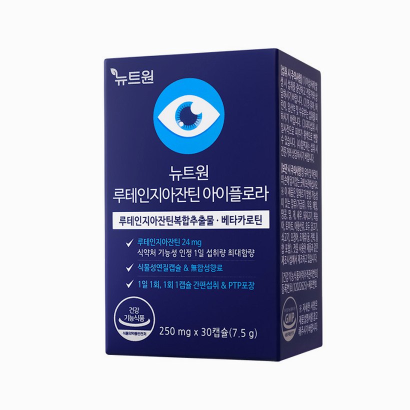 뉴트원 루테인지아잔틴 아이플로라 베타카로틴 눈건강 30캡슐, 1개